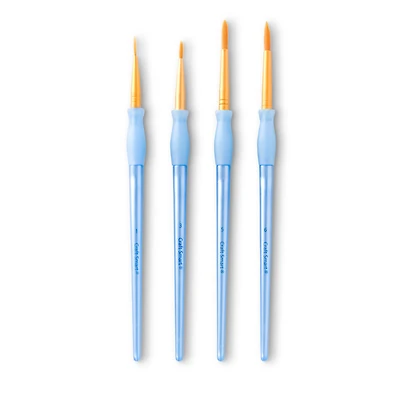Round Brush Set Golden Taklon by Craft Smart® 
