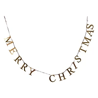 Hello Honey® 55" Brass Finish Merry Christmas Metal Garland
