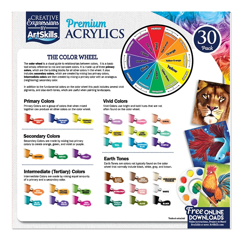 ArtSkills® Premium Acrylic Paint Set with Paint Palette