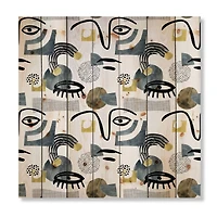 Designart - Collage of Eyes & Doodles In Contemporary Style I