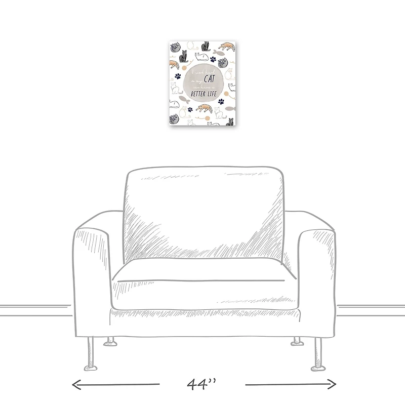 I Work Hard For My Cat Canvas Wall Art