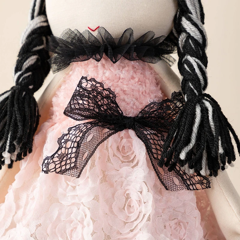 Glitzhome® 29"H Halloween Pink Fabric Dressed Witch Sitter