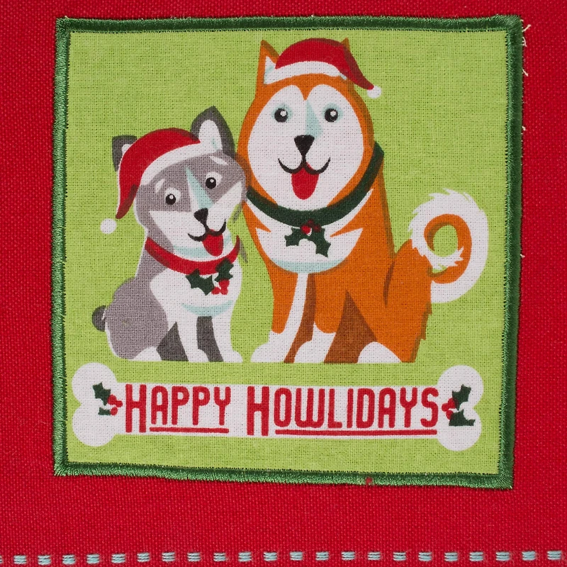 DII® Assorted Holiday Pup Embellished Dishtowel Set