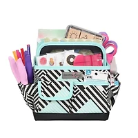 Everything Mary Deluxe Gray and White Scrapbook Carrying Storage Tote