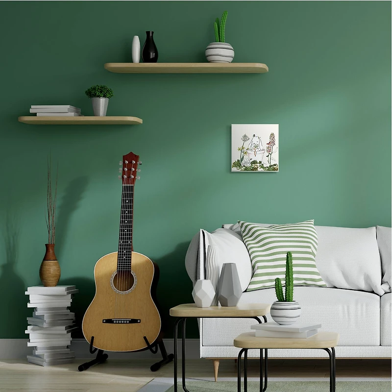 Stupell Industries Bunny in Flower Pot Wall Plaque