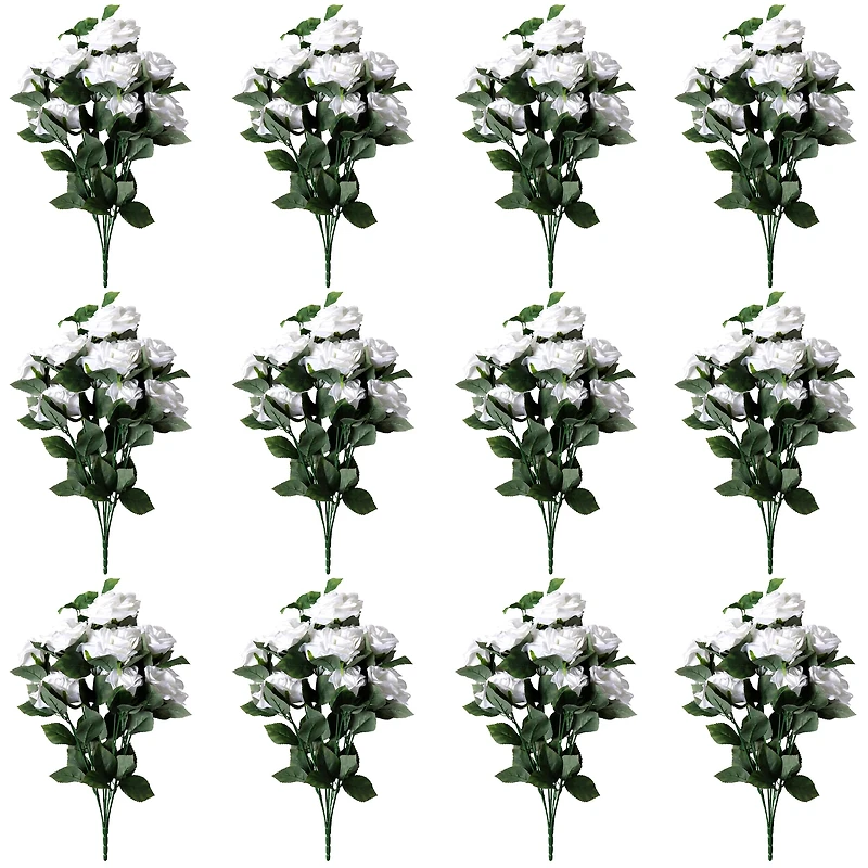 12 Pack: White Rose Bush by Ashland®