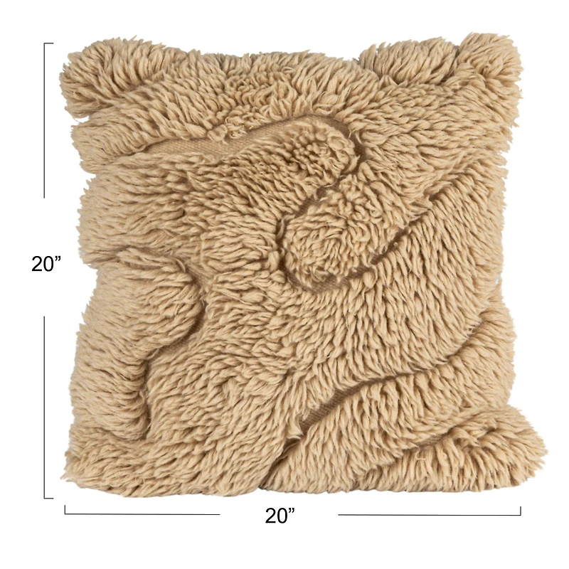 Hello Honey® 20" x 20" Auckland Essence Natural Wool & Cotton Pillow