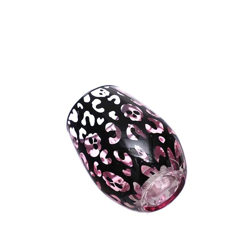 13.5oz. Pink & Black Ghost Wine Glass by Ashland®