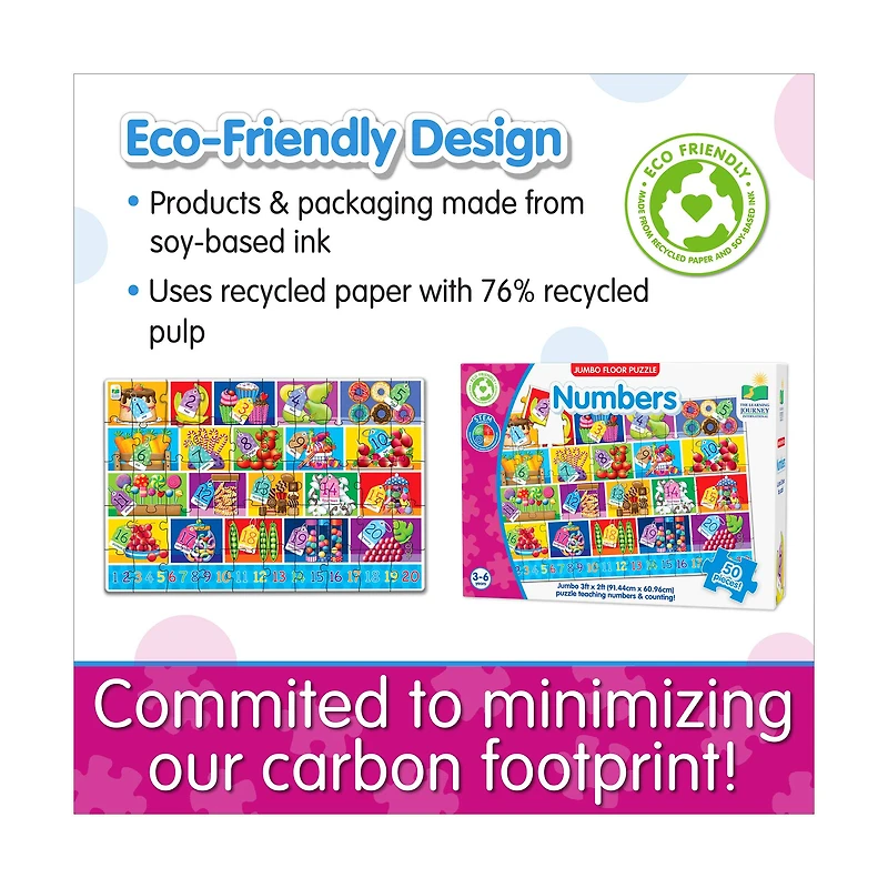 Jumbo Floor Puzzle - Numbers: 50 Pcs