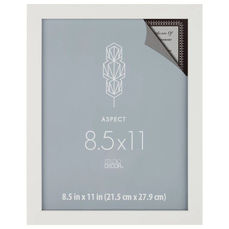 Aspect 8.5" x 11" White Narrow Frame by Studio Décor®