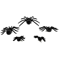 Spiders Halloween Clip-on Decorations - 9.5" - Set of 5