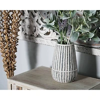 White Stoneware Farmhouse Vase