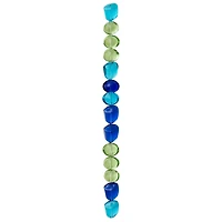 12 Pack: Blue & Green Glass Nugget Beads by Bead Landing™