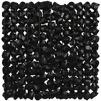 Black Metal Overlapping Folded Circle Abstract Wall Decor with Gold Accents 