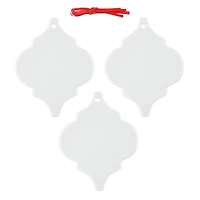 4" Arabesque Ceramic Sublimation Ornaments, 3ct. by Make Market®