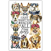 I Just Want To Rescue The Dogs Wall Plaque