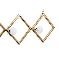 Set of 3 Gold Metal Glam Wall Hook, 17", 22", 33"