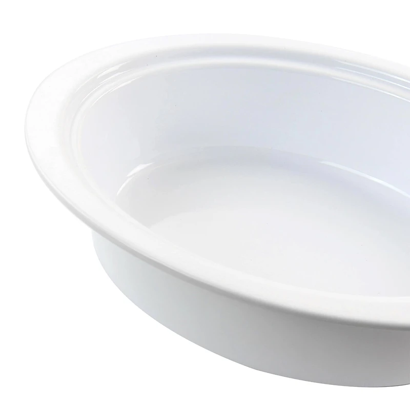 Gibson Elite® 2qt. White Ceramic Casserole with Glass Lid