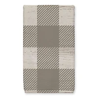 Our Cozy Kitchen Taupe Buffalo Check Tea Towel - Set of 2