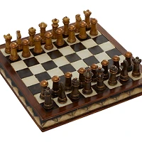 Dark Brown Traditional Chess Game Set
