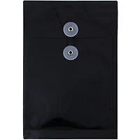 JAM Paper 6.25" x 9.25" Button & String Tie Closure Plastic Envelopes