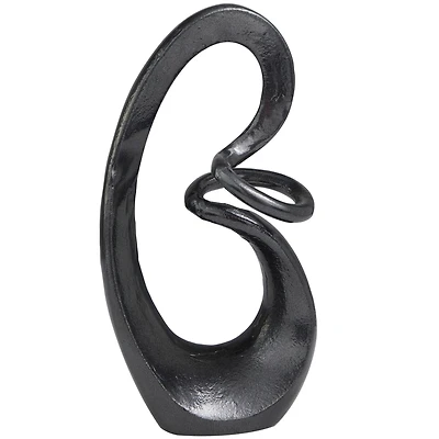 13" Contemporary Swirl Aluminum Sculpture