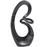 13" Contemporary Swirl Aluminum Sculpture