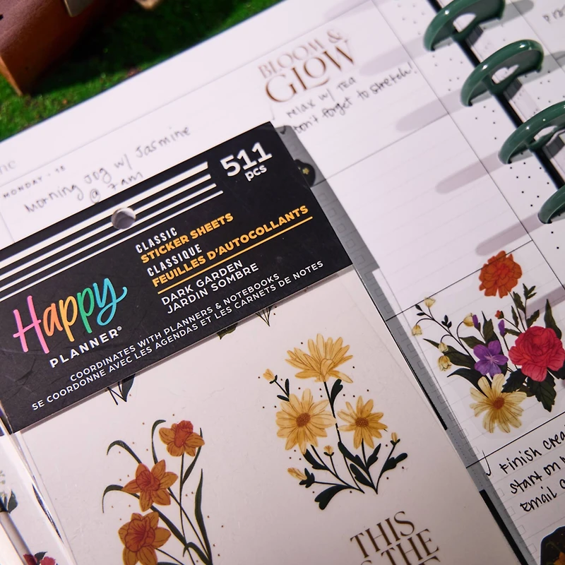 The Classic Happy Planner® Dark Garden Sticker Book