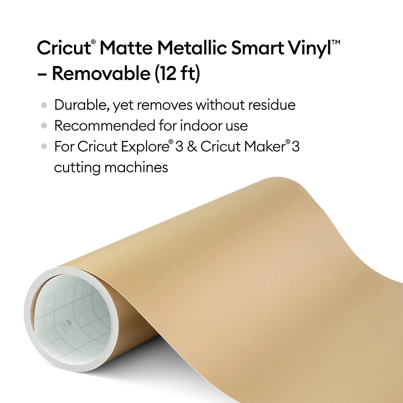 Cricut® 12ft. Removable Matte Metallic Smart Vinyl