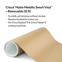 Cricut® 12ft. Removable Matte Metallic Smart Vinyl