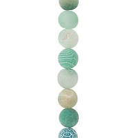 12 Packs: 18 ct. (216 total) Green Agate Crackle Matte Round Beads, 10mm by Bead Landing™