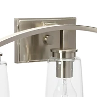 Hello Honey® Robert Stevenson Lighting Laguna Metal & Clear Glass 3-Light Vanity