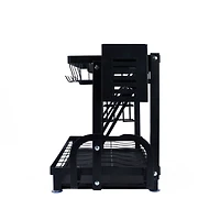 Household Essentials 12" Black Metal 2-Tier Countertop Caddy with Cutouts