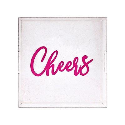 12" Cheers Glitter Tray by Ashland®