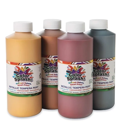 Color Splash!® Metallic 4 Color Tempera Paint Set