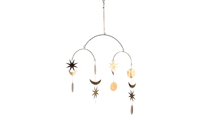 Hello Honey® Star & Moon Brass Mobile