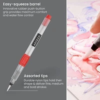Arteza® Red Assorted Tips Water Brush Pen Set