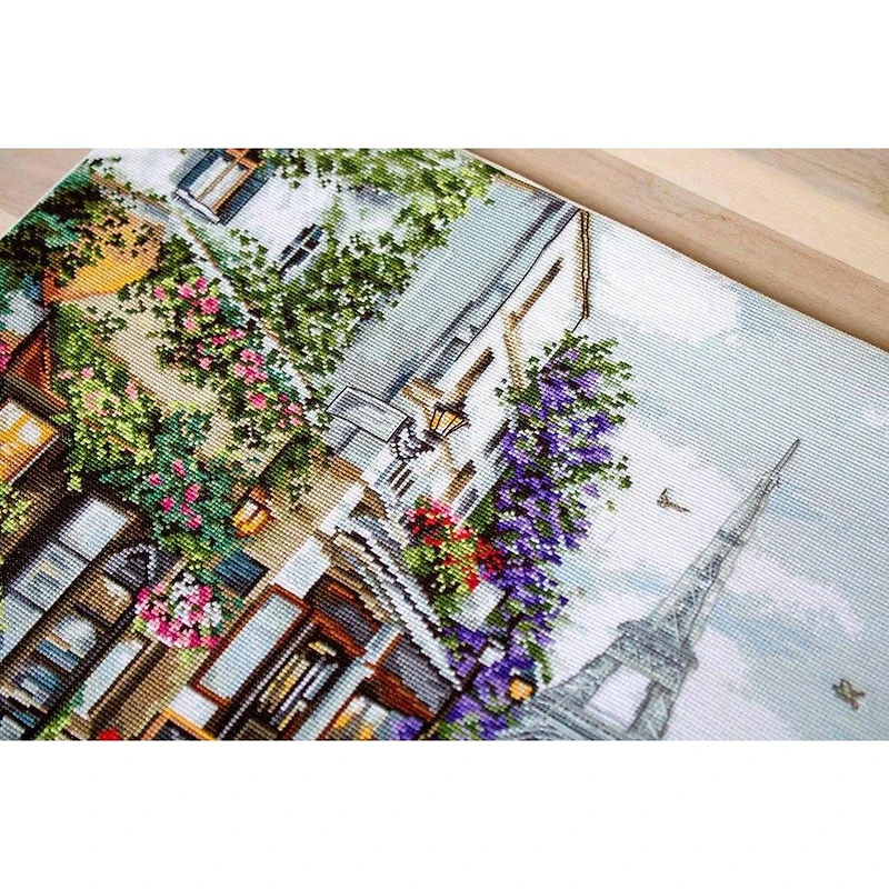 Luca-s Paris In Flowers Counted Cross Stitch Kit