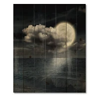 Designart - Full Moon In Cloudy Night Sky VI