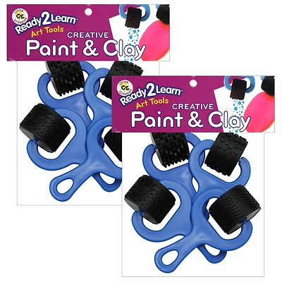 Ready 2 Learn® Heavy Duty Paint & Clay Explorer Rollers, 2 Sets of 4