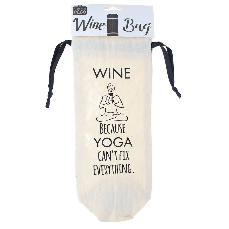 Personality Case™ Yoga Can't Fix Everything Canvas Wine Bag