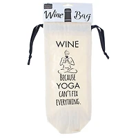 Personality Case™ Yoga Can't Fix Everything Canvas Wine Bag