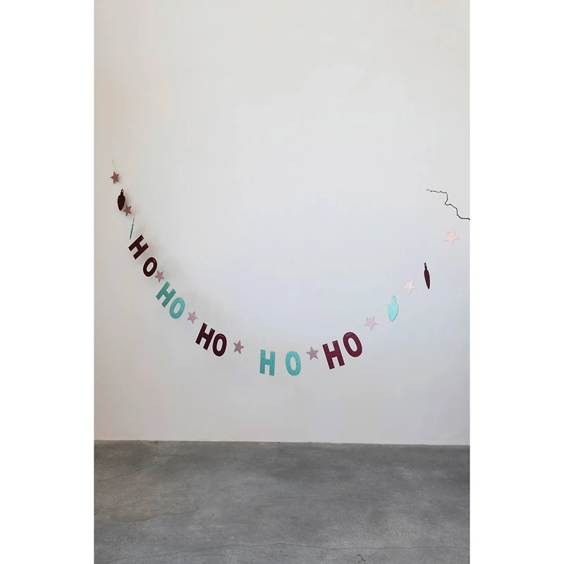 Hello Honey® 10ft. Decorative MDF Banner with Stars, Glitter & "Ho Ho Ho" in Kraft Box