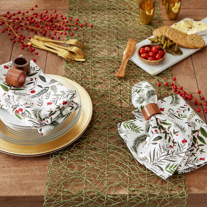 DII® Holiday Sprigs Printed Napkin Set, 6ct.