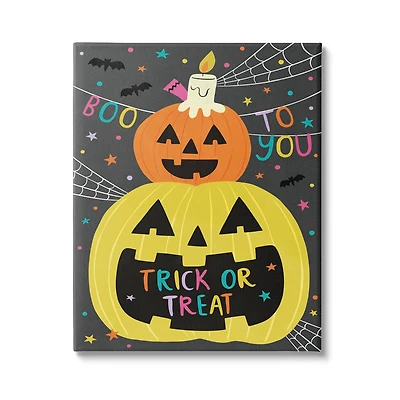 Stupell Industries Boo To You Fun Jack-O-Lanterns Canvas Wall Art