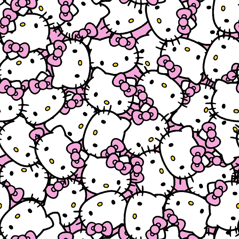 Hello Kitty® Packed Pink Bow Cotton Fabric 