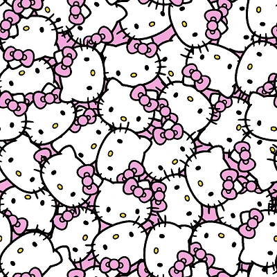 Hello Kitty® Packed Pink Bow Cotton Fabric 