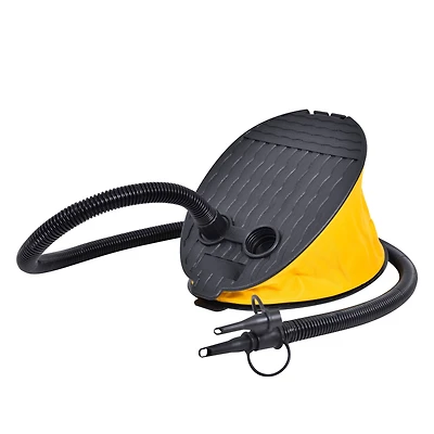 9" Black & Yellow Portable Bellows Foot Pump