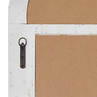 White Vintage Wood Wall Mirror