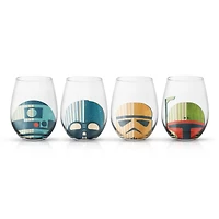 JoyJolt® Star Wars™ 4.8oz. Helmet Hues Stemless Drinking Glasses, 4ct.